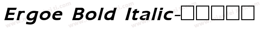 Ergoe Bold Italic字体转换